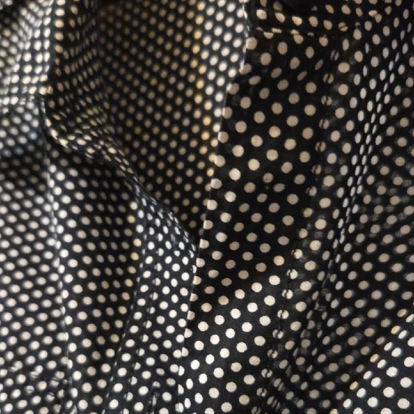 Black and White Polka Dot Women's Top - Picture 6 of 7